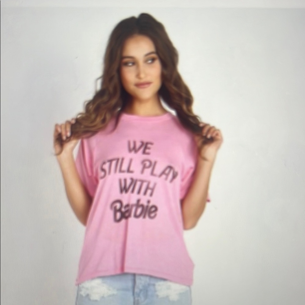 Wildfox Pink 'We Still Play With Barbie' Tee NWT